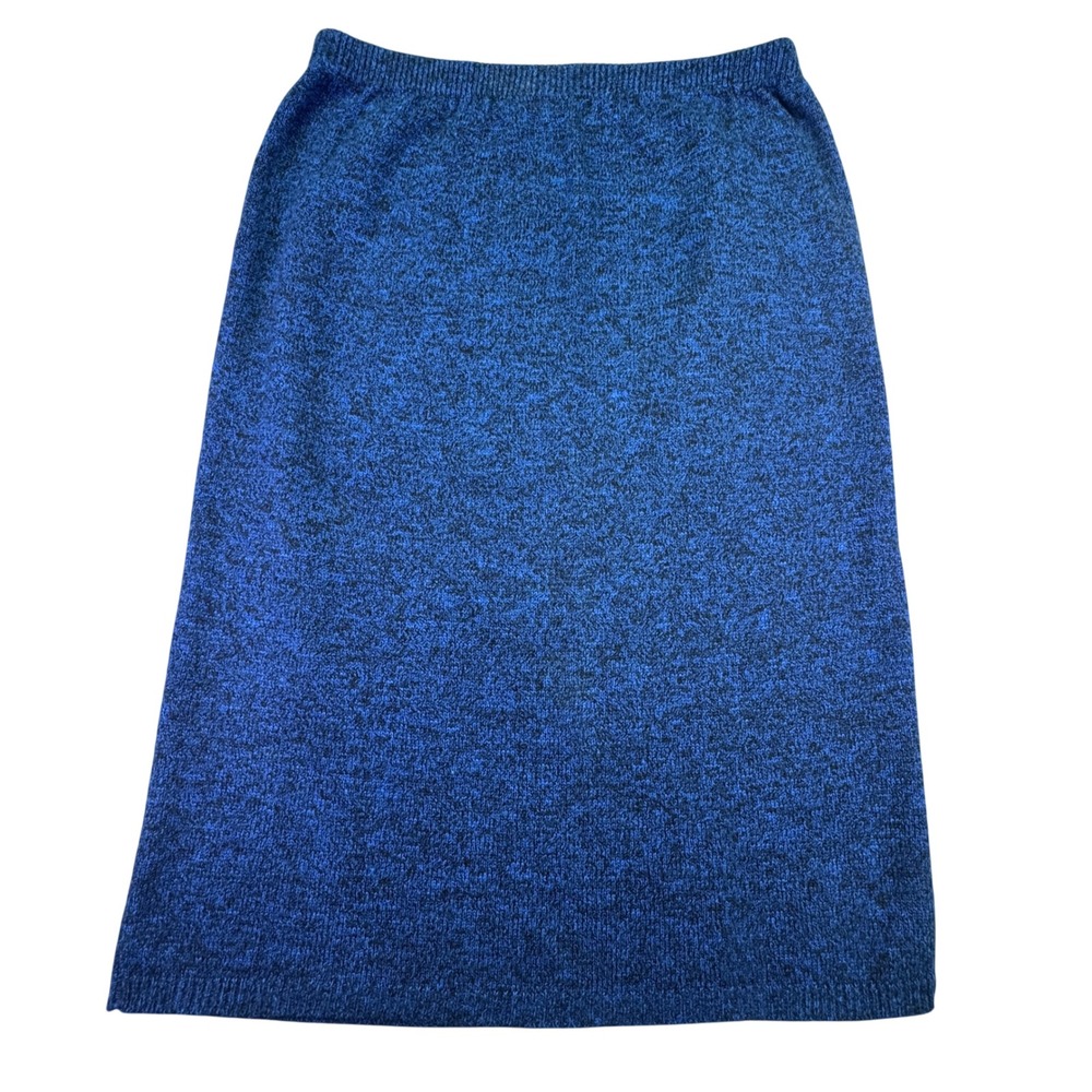 Honors Skirt Women's Size 6 Knit Midi Skirt Blue‎ Speckled Elastic Waist